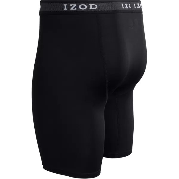 IZOD Men's Boxer Briefs - 10 Pack Long Leg Performance Boxers for Men with Contour Pouch - Big and Tall Mens Underwear S-2XL
