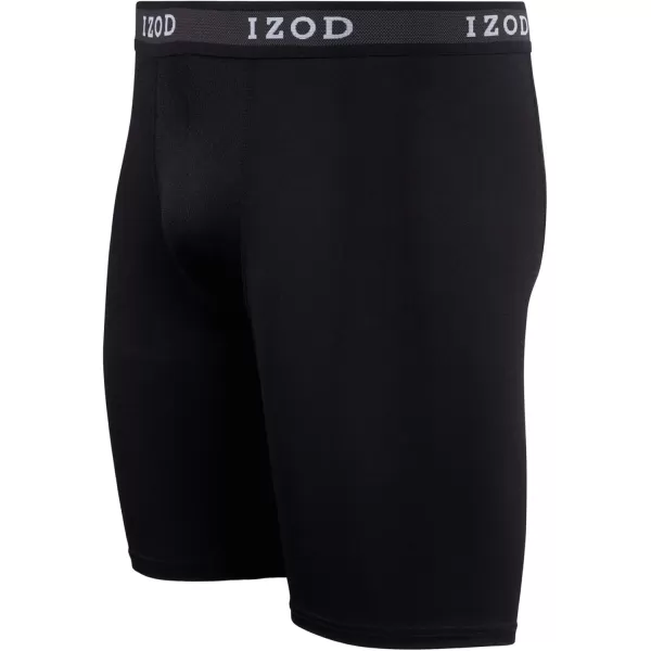 IZOD Men's Boxer Briefs - 10 Pack Long Leg Performance Boxers for Men with Contour Pouch - Big and Tall Mens Underwear S-2XL