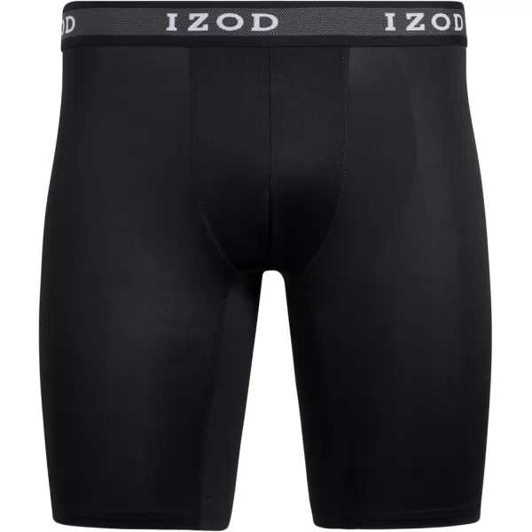 IZOD Men's Boxer Briefs - 10 Pack Long Leg Performance Boxers for Men with Contour Pouch - Big and Tall Mens Underwear S-2XL