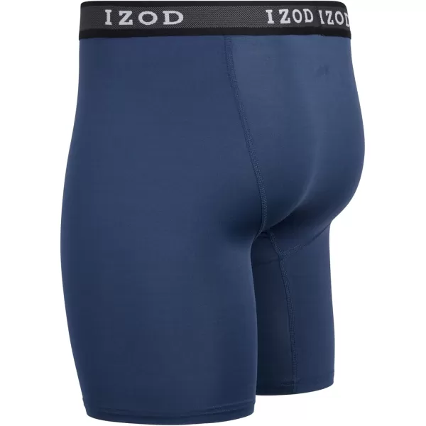 IZOD Men's Boxer Briefs - 10 Pack Long Leg Performance Boxers for Men with Contour Pouch - Big and Tall Mens Underwear S-2XL