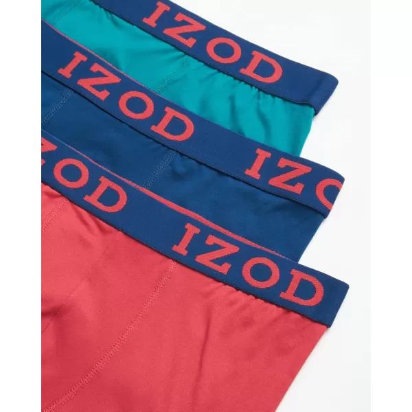 IZOD Men's Boxer Briefs - 3 Pack Soft Stretch Performance Boxers for Men with Comfort Pouch - Casual Boxers for Men 
