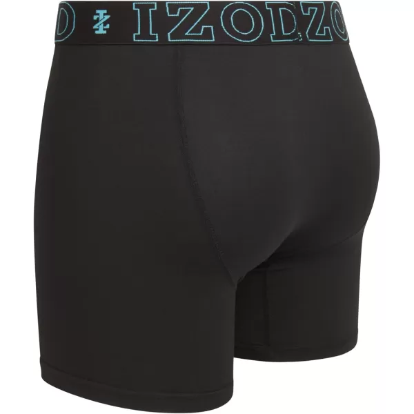 IZOD Men's Boxer Briefs - 3 Pack Soft Stretch Performance Boxers for Men with Comfort Pouch - Casual Boxers for Men 