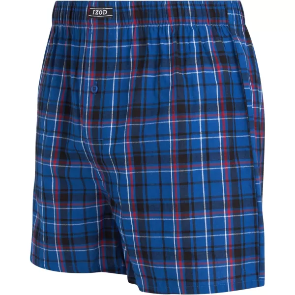 IZOD Men's Boxer Shorts - 6 Pack Loose Fit Mens Cotton Woven Underwear Boxers - Soft Breathable Boxers for Men 