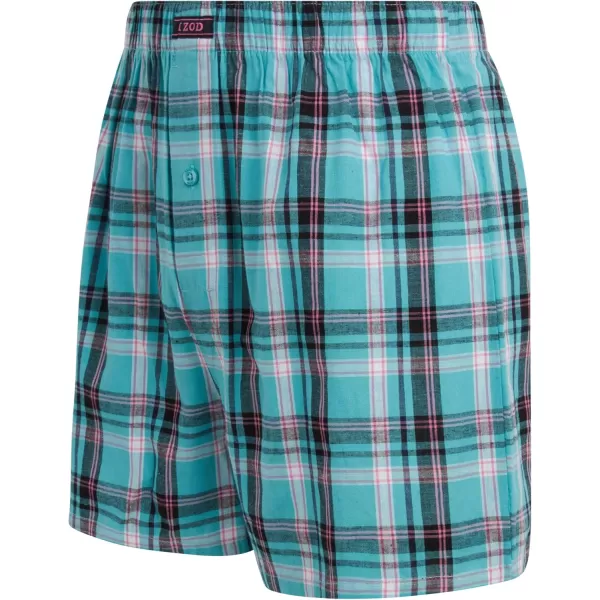 IZOD Men's Boxer Shorts - 6 Pack Loose Fit Mens Cotton Woven Underwear Boxers - Soft Breathable Boxers for Men 