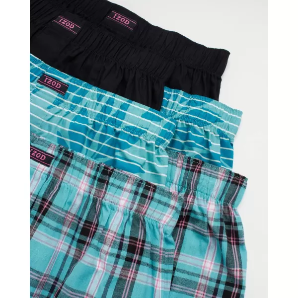 IZOD Men's Boxer Shorts - 6 Pack Loose Fit Mens Cotton Woven Underwear Boxers - Soft Breathable Boxers for Men 