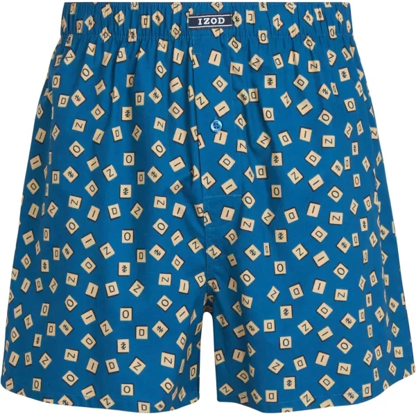 IZOD Men's Boxer Shorts - 6 Pack Loose Fit Mens Cotton Woven Underwear Boxers - Soft Breathable Boxers for Men 