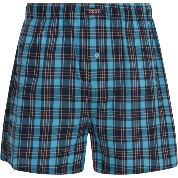 IZOD Men's Boxer Shorts - 6 Pack Loose Fit Mens Cotton Woven Underwear Boxers - Soft Breathable Boxers for Men 