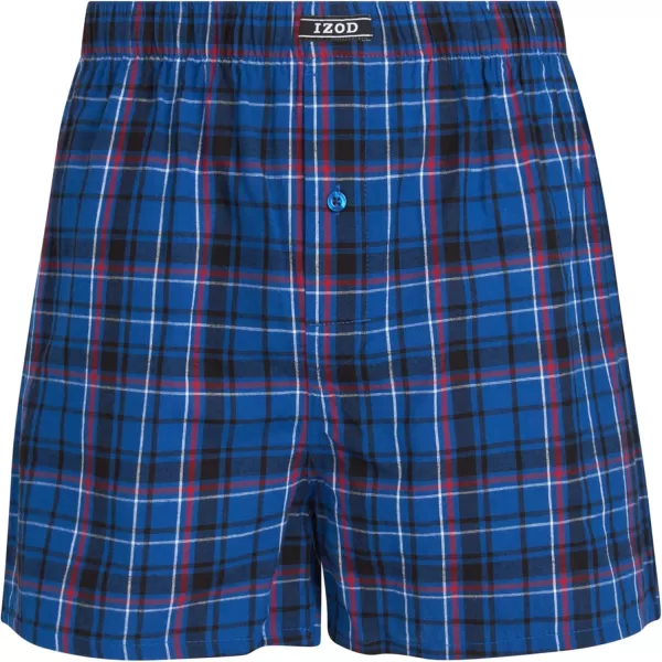 IZOD Men's Boxer Shorts - 6 Pack Loose Fit Mens Cotton Woven Underwear Boxers - Soft Breathable Boxers for Men 