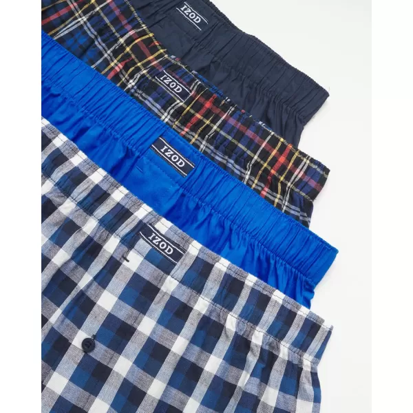 IZOD Men's Boxer Shorts - 8 Pack Loose Fit Mens Underwear Boxers with Button Fly - Classic Woven Boxers for Men 