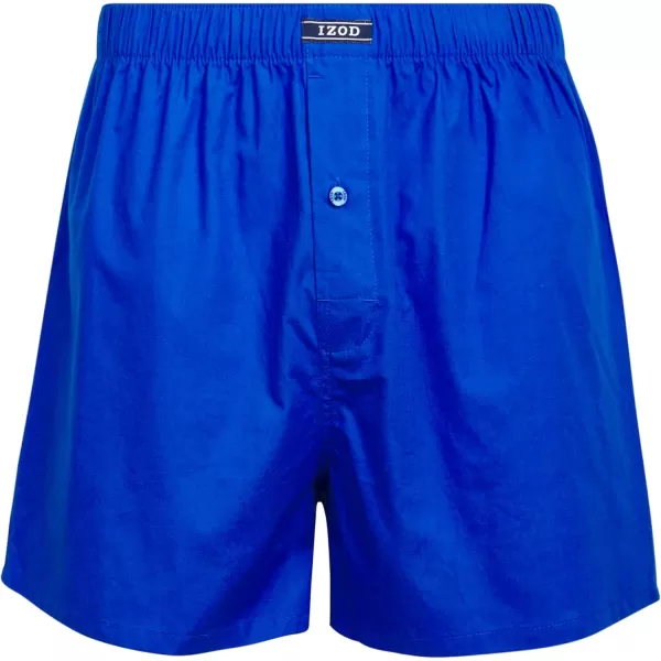 IZOD Men's Boxer Shorts - 8 Pack Loose Fit Mens Underwear Boxers with Button Fly - Classic Woven Boxers for Men 