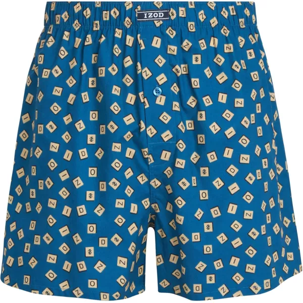 IZOD Men's Boxer Shorts – 3 Pack Lightweight Cotton Boxers with Functional Fly Pouch- Soft Breathable Boxers for Men 