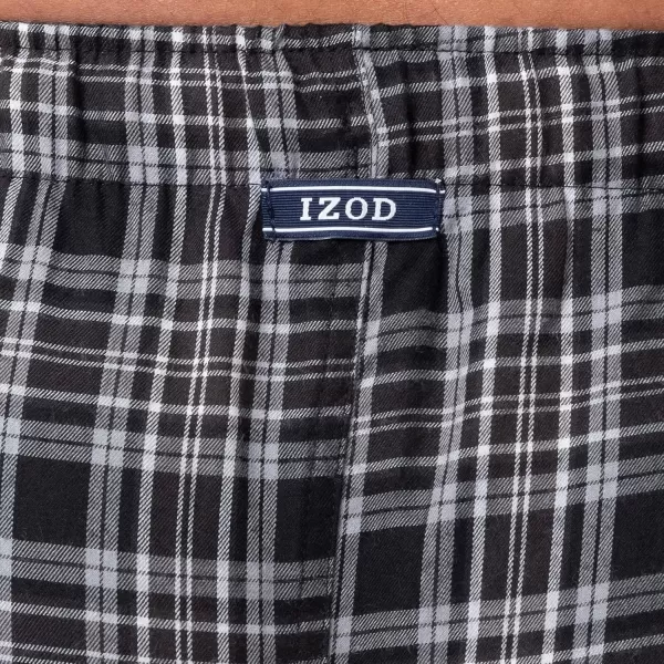 IZOD Men's Poly-rayon Yarn-dye Woven Sleep Pant Pajama Bottom