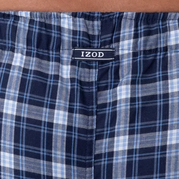 IZOD Men's Poly-rayon Yarn-dye Woven Sleep Pant Pajama Bottom