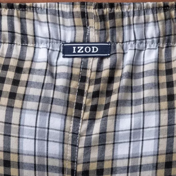 IZOD Men's Poly-rayon Yarn-dye Woven Sleep Pant Pajama Bottom