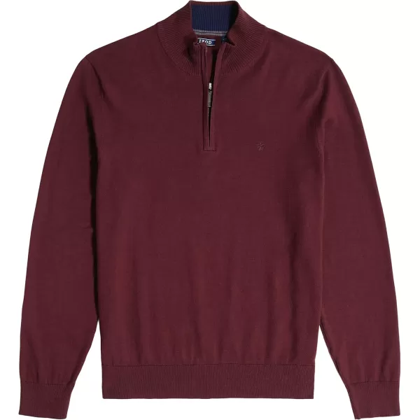 IZOD Men's Premium Essentials Quarter Zip Solid 12 Gauge Sweater