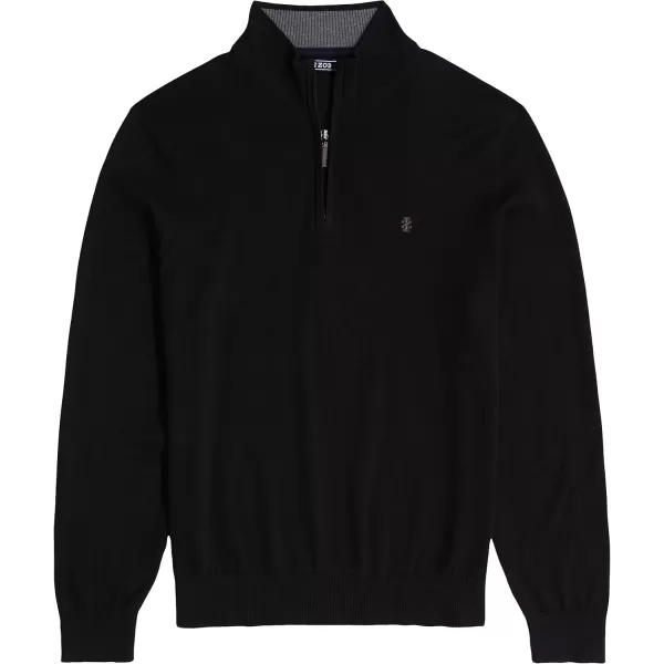 IZOD Men's Premium Essentials Quarter Zip Solid 12 Gauge Sweater
