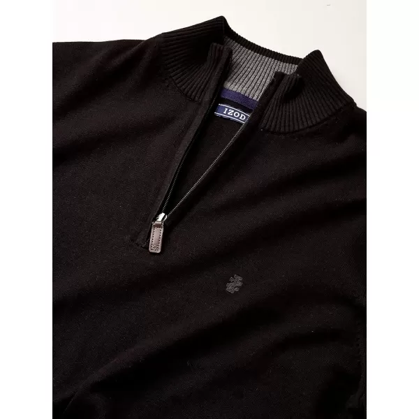 IZOD Men's Premium Essentials Quarter Zip Solid 12 Gauge Sweater