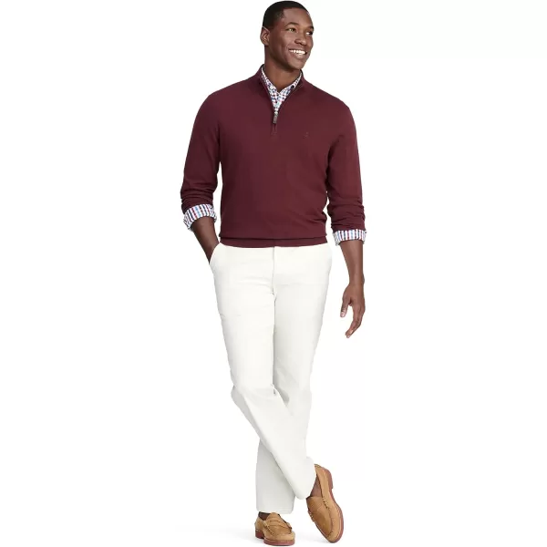 IZOD Men's Premium Essentials Quarter Zip Solid 12 Gauge Sweater