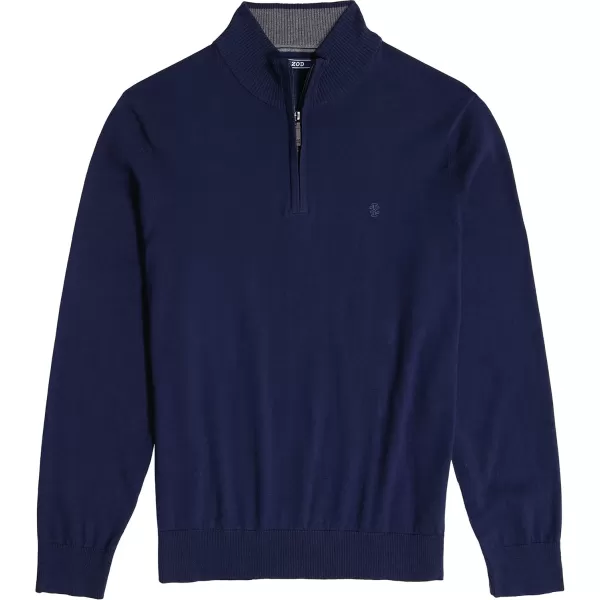 IZOD Men's Premium Essentials Quarter Zip Solid 12 Gauge Sweater