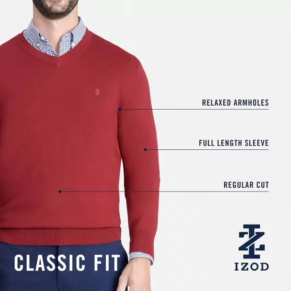 IZOD Men's Premium Essentials Solid V-Neck Sweater