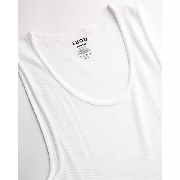 IZOD Men’s Undershirts – 5 Pack Soft Cotton Mens Tank Top Undershirts 
