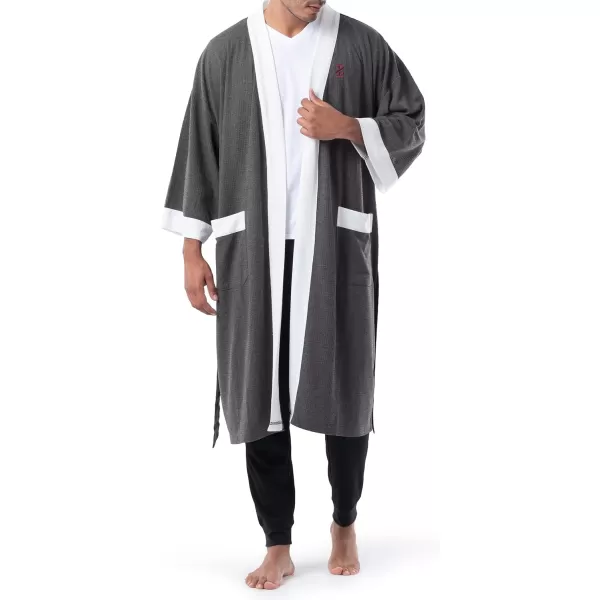 IZOD Men's Waffle Knit Kimono Robe