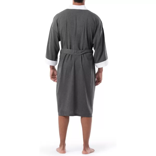 IZOD Men's Waffle Knit Kimono Robe