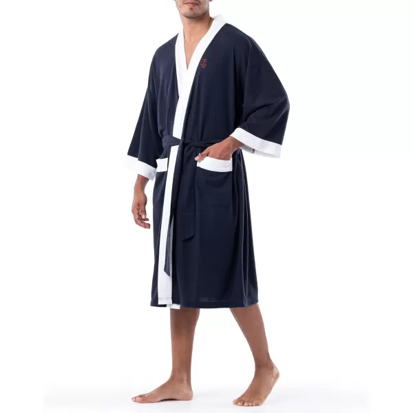 IZOD Men's Waffle Knit Kimono Robe