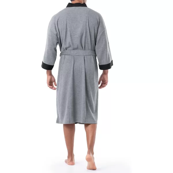 IZOD Men's Waffle Knit Kimono Robe