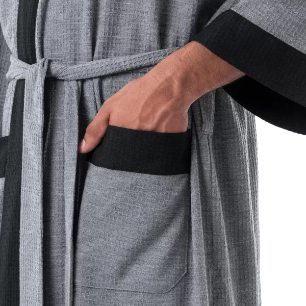 IZOD Men's Waffle Knit Kimono Robe