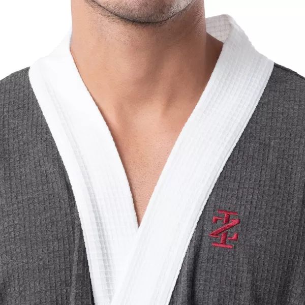 IZOD Men's Waffle Knit Kimono Robe