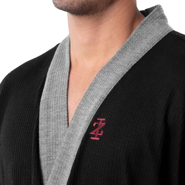 IZOD Men's Waffle Knit Kimono Robe