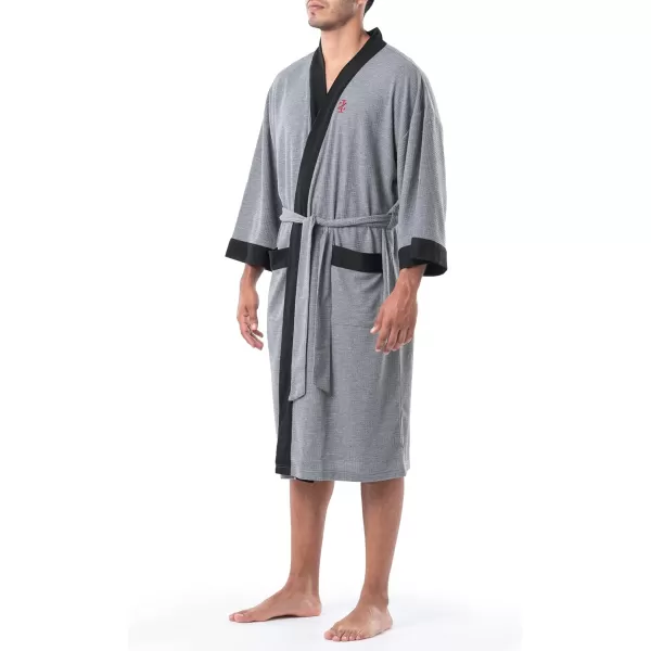 IZOD Men's Waffle Knit Kimono Robe
