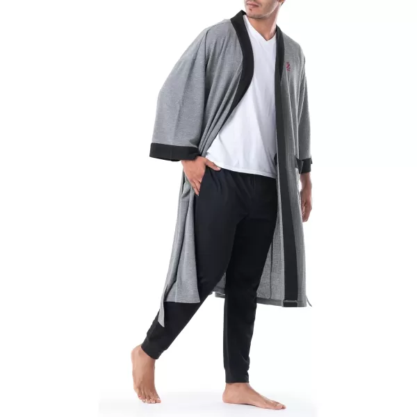 IZOD Men's Waffle Knit Kimono Robe