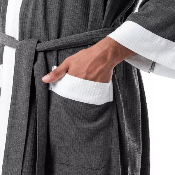 IZOD Men's Waffle Knit Kimono Robe