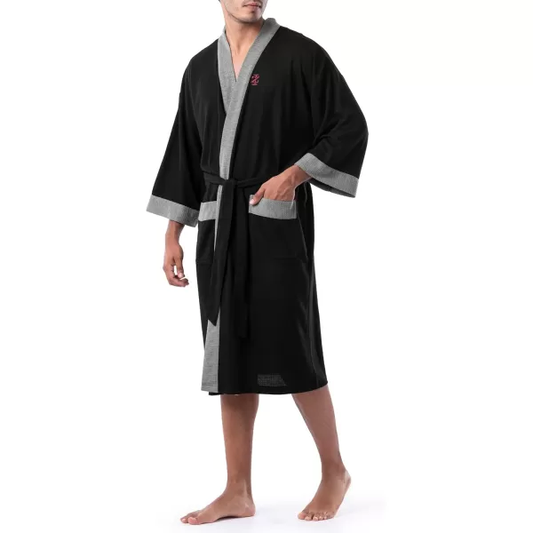 IZOD Men's Waffle Knit Kimono Robe