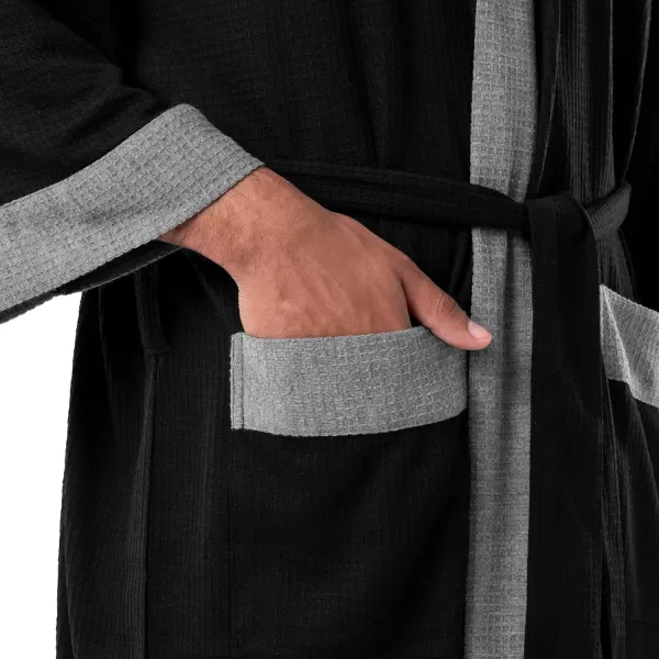 IZOD Men's Waffle Knit Kimono Robe
