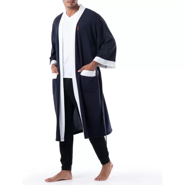 IZOD Men's Waffle Knit Kimono Robe