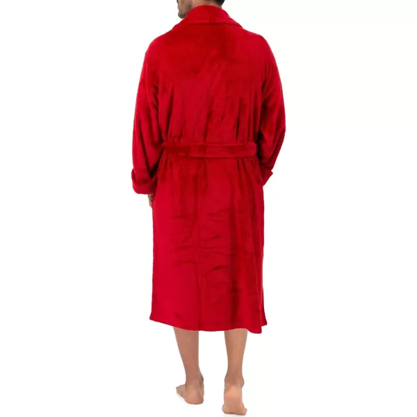 IZOD mens Comfort-soft Fleece Robe - Twill Stripe