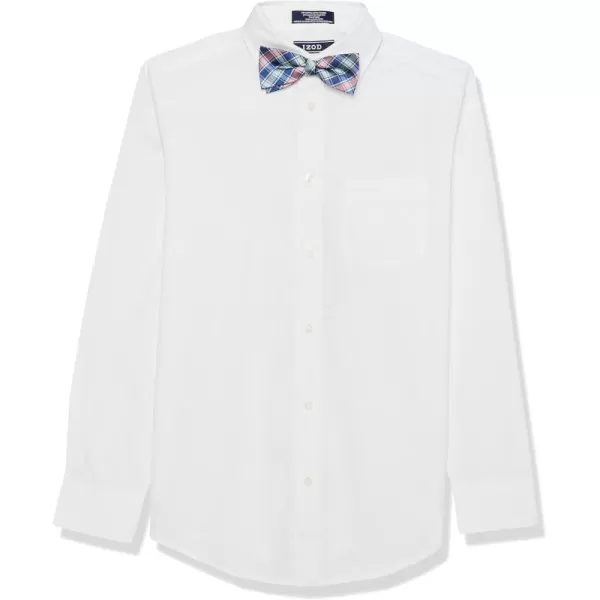 IZOD Boys' Little Long Sleeve Button-Down Collared Dress Shirt with Tie and Chest Pocket