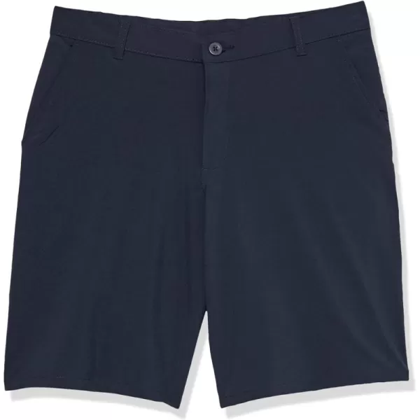 IZOD Boys' School Uniform Flat Front Khaki Shorts, Moisture Wicking Performance Fabric, Wrinkle &amp; Fade Resistant