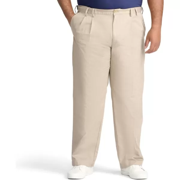 IZOD Men's Big-and-Tall American Chino Double-Pleated Pants