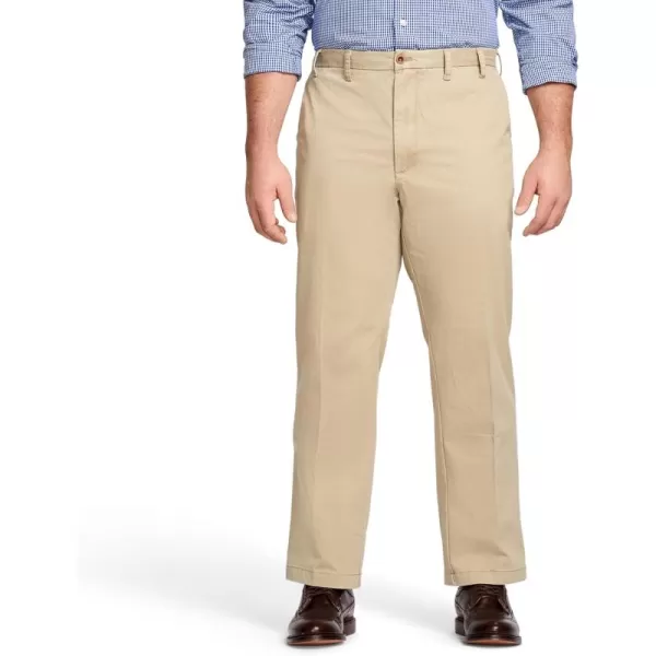 IZOD Men's Big and Tall Performance Stretch Flat Front Pant