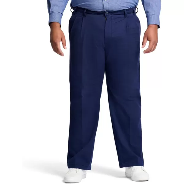IZOD Men's Big and Tall Performance Stretch Pleated Pant
