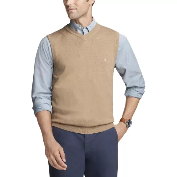 IZOD Men's Big and Tall Premium Essentials Solid V-Neck 12 Gauge Vest Pullover