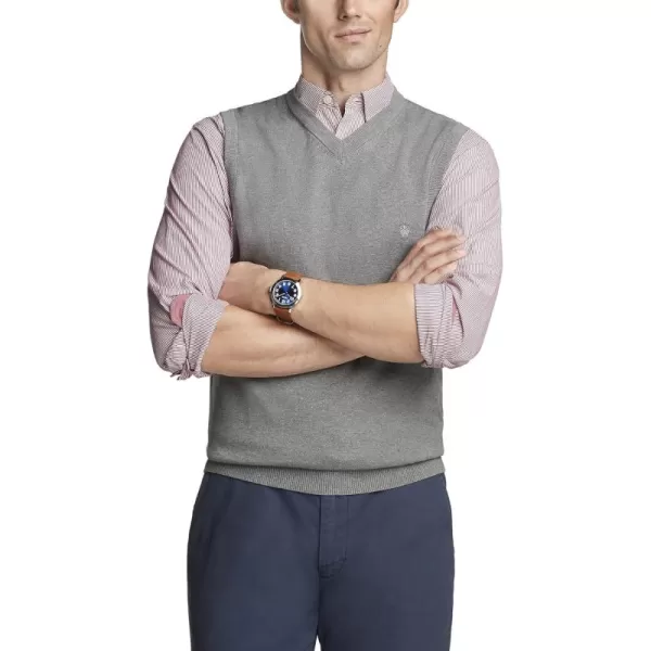 IZOD Men's Big and Tall Premium Essentials Solid V-Neck 12 Gauge Vest Pullover