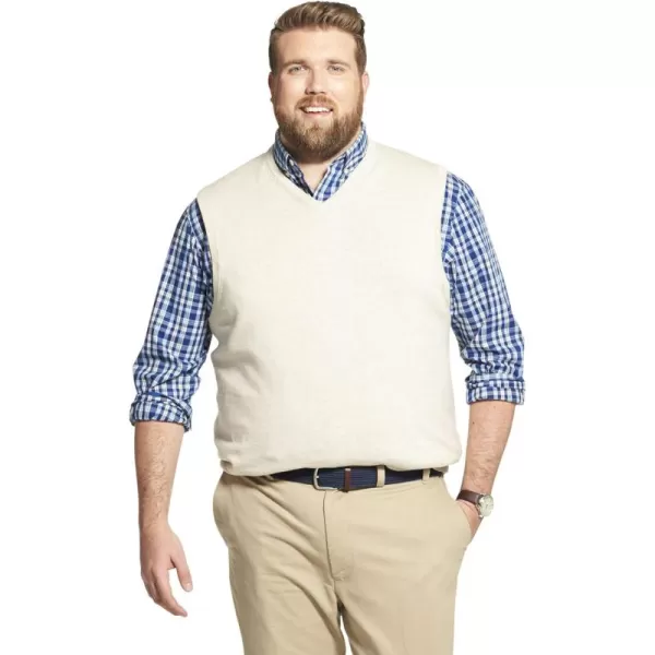 IZOD Men's Big and Tall Premium Essentials Solid V-Neck 12 Gauge Vest Pullover