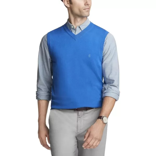IZOD Men's Big and Tall Premium Essentials Solid V-Neck 12 Gauge Vest Pullover