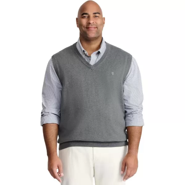 IZOD Men's Big and Tall Premium Essentials Solid V-Neck 12 Gauge Vest Pullover