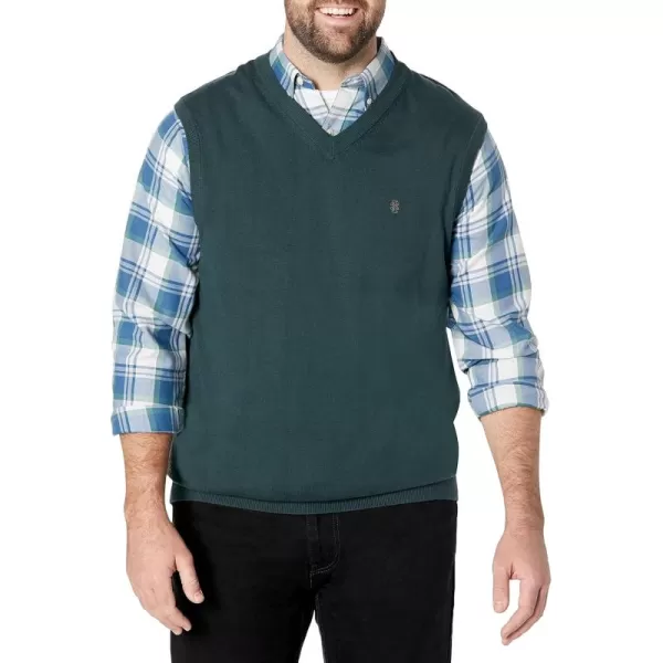 IZOD Men's Big and Tall Premium Essentials Solid V-Neck 12 Gauge Vest Pullover
